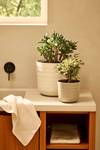 dune round 16cm linen white